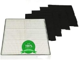 AQUA GREEN Replacement Whirlpool 1183054K HEPA Filter And 4 Pre-Carbon Filters Fits Whispure Air