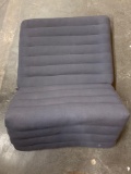Foldout Triangle Thai-Cushion Floor-Seat With Back-Rest TV Pillow, Grey