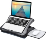 HUANUO Adjustable Lap Desk With Cooling Fan, Fits 15.6 Inch Laptops, Comfortable Laptop Desk Stand