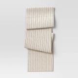Threshold? Cotton Striped Table Runner, Natural, 14
