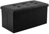 YOUDENOVA 30 Inches Folding Storage Ottoman, Storage Bench For Bedroom And Hallway- $39.99 MSRP