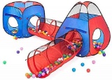 Kiddzery 4pc Kids Play tent Pop Up Ball Pit - 2 Tents + 2 Crawl Tunnels - Children Tent $39.95 MSRP