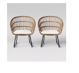Opalhouse Southport Patio Dining Chair Linen - 2 Pack $300.00 MSRP