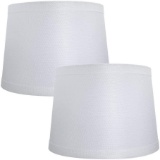 ALUCSET Double Medium Lamp Shades Set of 2 (White)