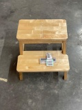 HOUCHICS Multi-Purpose Kids 2-Step Wood Step Stool