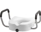 NOVA Medical Products Elevated Raised Toilet Seat with Removable, Adjustable Padded Arms, 20? Width
