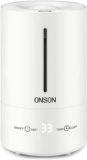 ONSON Humidifiers for Bedroom, 4.5L Top Cool Mist Humidifier, Quiet Ultrasonic Humidifier with LED