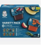Gerber Purees 2nd Foods Veggie and Fruit Variety Pack, 8 Ounces, Box of 32 Count