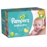 Pampers Baby Dry Size 1 Diapers Super Pack - 120 Count