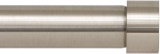 Ivilon Drapery Window Curtain Rod - End Cap Style Design 1 Inch Pole. 28 to 48 Inch Color Brushed Ni