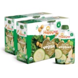 Happy Tot Organic Stage 4 Baby Food Love My Veggies Zucchini/Pear/Chickpeas & Kale, 4.2 Ounce Pouch
