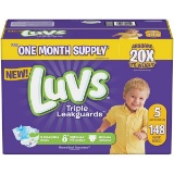Luvs Triple Leakguards Diapers Size 5 148 Count