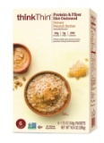 ThinkThin Hot Oatmeal Honey Peanut Butter (6-1.77oz Packets per Box) (Honey Peanut Butter, 6 Boxes)