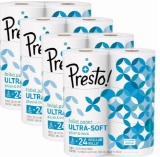 Amazon Brand - Presto! 308-Sheet Mega Roll Toilet Paper, Ultra-Soft, 24 Count - $22.25 MSRP