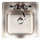 KINDRED FBFS602NKIT 2-Hole Single Bowl Kitchen Sink, Stainless Steel