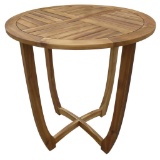 Round Wood Side Table