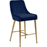 Meridian Dining Seating Owen 745 Velvet Stool - Navy
