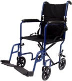 Karman Healthcare LT-2019-BL Folding Aluminum Transport Chair - $142.29 MSRP
