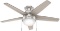 Hunter Parmer 46 in. LED Indoor Brushed Nickel Ceiling Fan