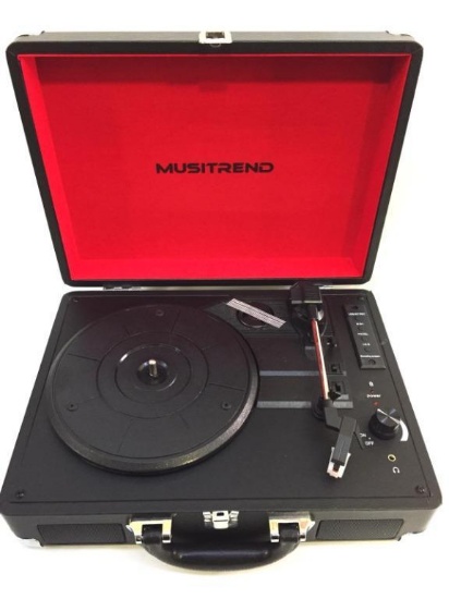 Musitrend Portable Suitcase Turntable Player - MT316