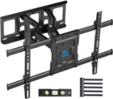 Full Motion TV Wall Mount Bracket Dual Articulating Arms Swivels Tilts Rotation for Most 37-70 Inch