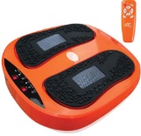 Power Legs Vibration Plate Foot Massager Platform with Rotating Acupressure Heads Multi Setting Elec