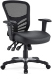 Modway Articulate Mesh Office Chair with Fully Adjustable Vegan Leather Seat In Black -$137.69 MSRP