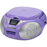 MAGNAVOX Portable Top Loading CD Boombox with AM/FM Stereo Radio in Purple - $32.95 MSRP