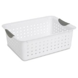 Sterilite 16248006 Ultra Basket with Titanium Inserts, White