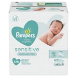 Pampers Baby Wipes Sensitive Perfume Free 8X Refill Packs, 576 Count