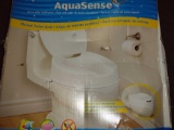 AquaSense Raised Toilet Seat with Lid, White