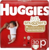 Huggies Little Snugglers Diapers, Size Preemies - 30 Pieces