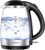 Bayka Electric Kettle, 1.7L Glass Hot Water Boiler