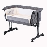 Mika Micky Bedside Sleeper Bedside Crib Easy Folding Portable Crib,Grey (B07J232RV4)