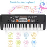 Kids Piano 49-Key Keyboard, Black