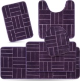 Effiliv Bathroom Rugs Set 5 Piece Memory Foam Mats, Extra Soft Anti-Slip $53.97 MSRP