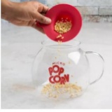 Ecolutuion Kit Extras 3qt Glass Popcorn Maker with Silicone Lid - Red - $17.99