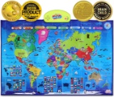 BEST LEARNING i-Poster My World Interactive Map - Educational Talking Toy for Kids of Ages 5 to 12 Y