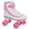 Roller Derby Girls' Firestar Roller Skates, Size Jr.-13 US, White/Pink- $34.99 MSRP