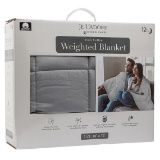 Je T'adore 12 lb. Cotton Weighted Blanket Silver - $39.94 MSRP