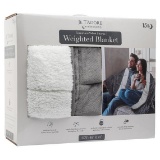 Je T'adore 15 lb. Velvet Sherpa Weighted Blanket Gray - $49.94 MSRP