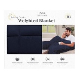 Pure Solitude 15 lb. Weighted Blanket Navy Blue (B5-15MFBOX-WB) - $29.94 MSRP