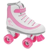 Roller Derby Girls' Firestar Roller Skates, Size 3 US, White/Pink- $34.99 MSRP