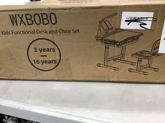 WXBOBO Kids Functional Desk and Chair Set