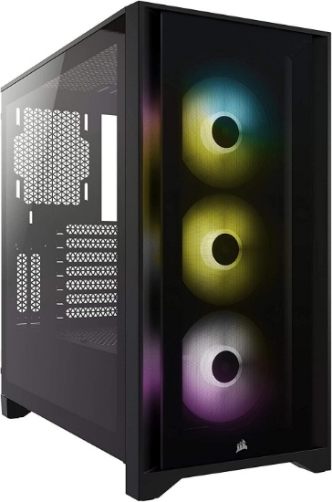 Corsair iCUE 4000X RGB Mid-Tower ATX PC Case - Black $134.99 MSRP