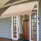 AECOJOY 59?...47?Manual Retractable Awning Patio Awning Sun Shade Awning Cover Outdoor Patio Canopy