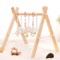 HAN-MM Wooden Baby Gym with 6 Wooden Baby Toys Foldable Baby Play Gym (Natural Color) - $54.99 MSRP