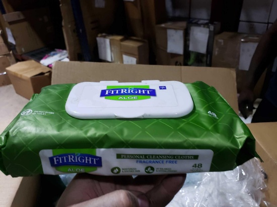 Medline...FitRight Aloe Personal Cleansing Cloth Wipes, Miscellaneous General Merchandise