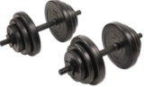 Sunny Health and Fitness Exercise Vinyl 40 Lb Dumbbell Set (No. 087) - $49.18 MSRP