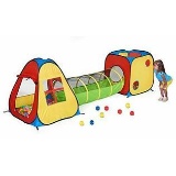UTEX 3 in 1 Pop Up Play Tents with Tunnels and Ball Pit for Kids, Boys, Girls, Babies
